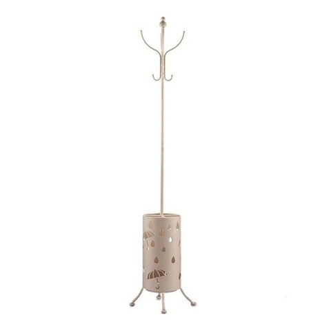 Cuier cu suport pentru umbrele elio, gift decor, 44 x 44 x 185 cm, metal, crem