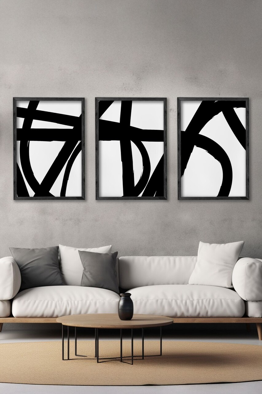 Set 3 tablouri decorative Ersy3Syhcrv67 MDF Multicolor