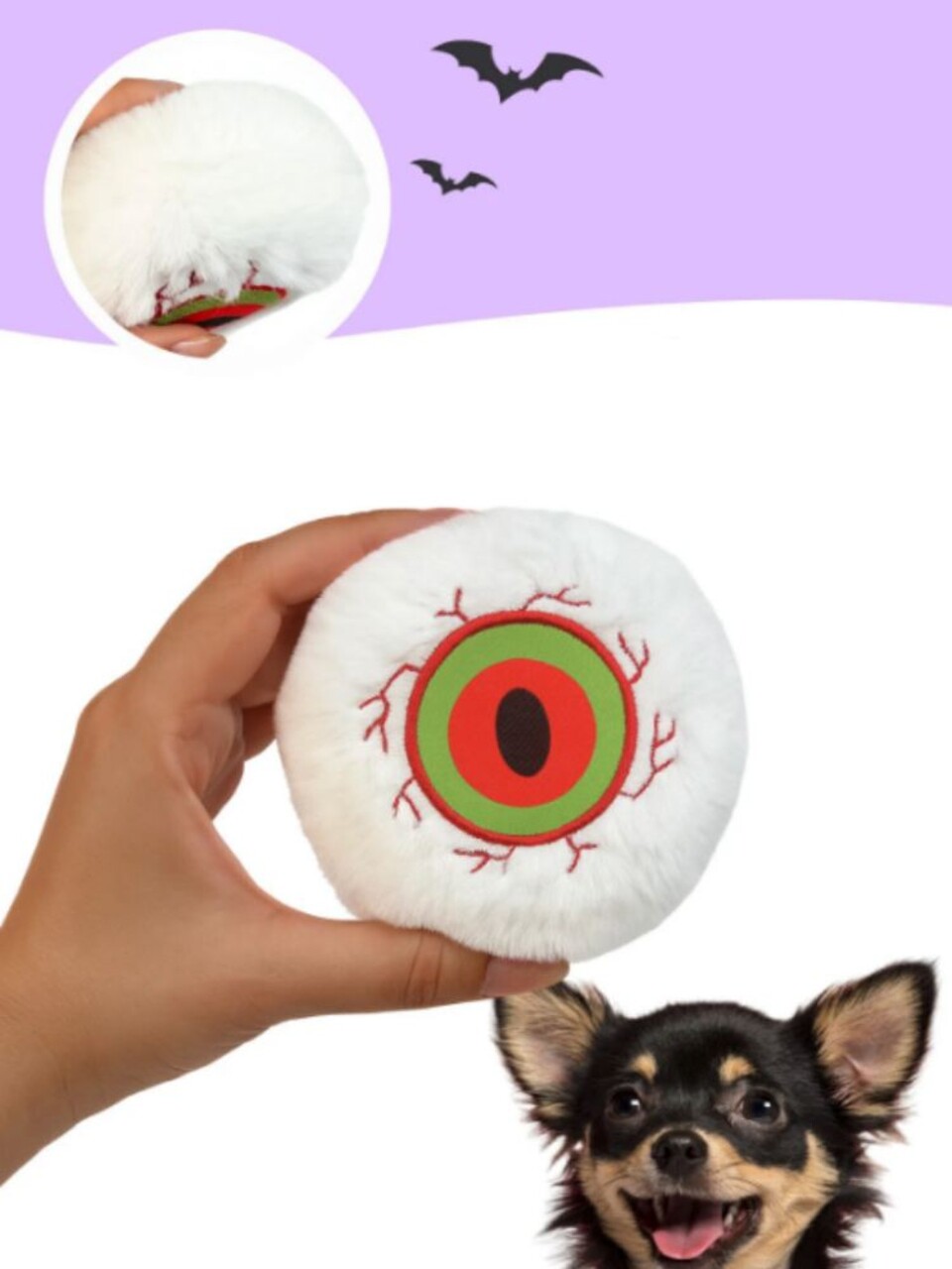 Jucărie pentru câini, Paws &amp; Whiskers, Havhav 1037, Alb/Negru - imagine 3