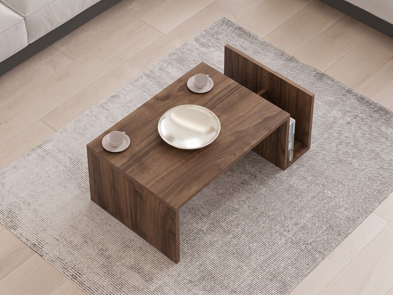 Masuta de cafea, Hanah Home, Memo, 86.8x32.4x50 cm, Nuc Venezia — imaginea 3