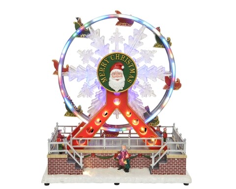Poza Decoratiune luminoasa Ferris wheel, Lumineo, 17x29x31 cm, 30 LED-uri, multicolor