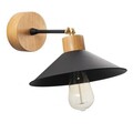 Aplica de perete, Alby, 525NOR3138, Metal, Negru / Stejar