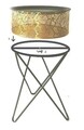 Set 2 masute Leavy, Mauro Ferretti, Ø 40x60 cm, fier, auriu/negru