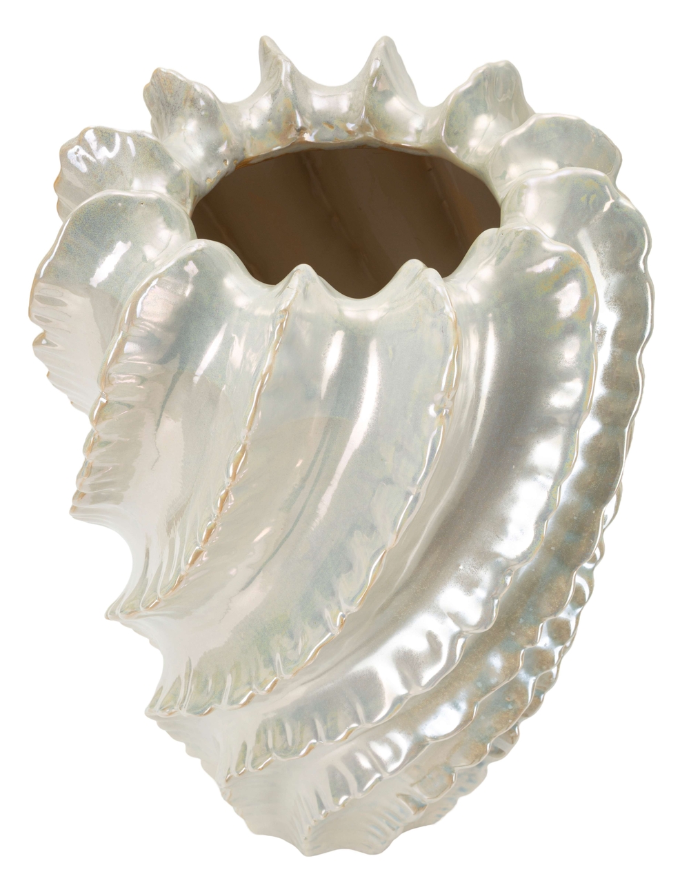 Vaza decorativa Perly High, Mauro Ferretti, 30x48 cm, ceramica, perla