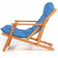 Set masa si scaune de gradina, Meya Dekor, My007, Lemn de fag, Albastru / Natural