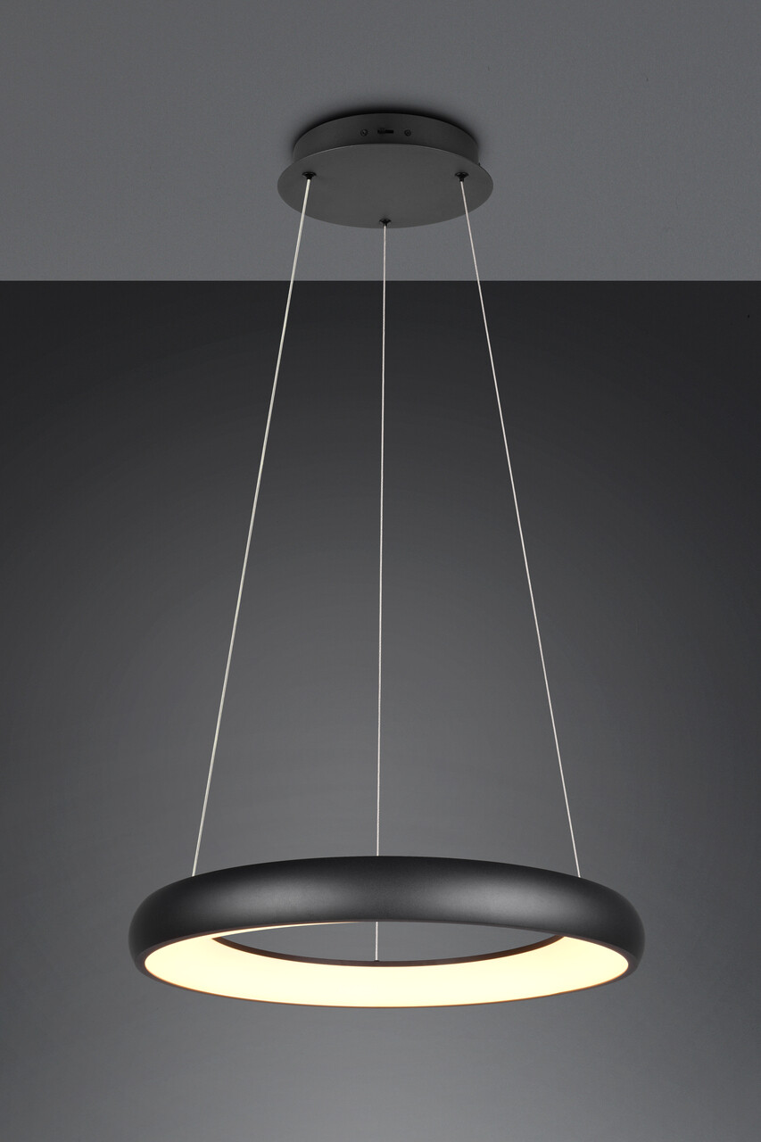 Lustra Cardona, TRIO, 62x150 cm, 38W, 1x SMD LED, metal, negru mat