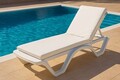 Pernă pentru șezlong, Pufito, 535PFT1502, Poliester, Alb