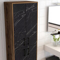 Dulap multifunctional, Hommy Craft, Berlin A, 60x200x35 cm, Nuc / Negru