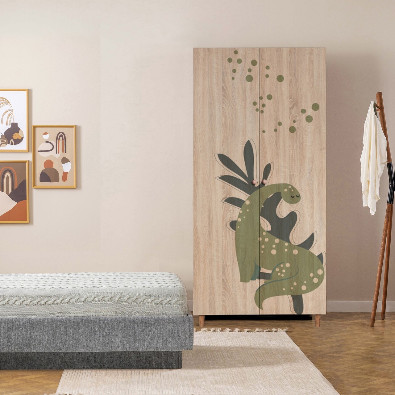 Dulap pentru haine, Vella, Lidya 2 -902, 90x192x52 cm, PAL, Sonomo - 1 | YEO