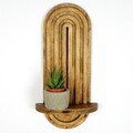 Raft de perete, Evila Originals, Raf269, 40x20x9 cm, Placaj, Maro