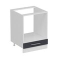 Dulap pentru bucatarie, Hanah Home, Minar, 60x87x58 cm, Alb / Antracit