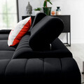 Coltar extensibil stanga 3 locuri ELTAP, LT-10LO, Grayson, 278x205x92 cm, lemn/poliester, negru