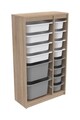 Dulap multifunctional, Estella, Montana Xs 2D4N8U, Sonomo Alb / Gri