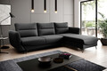 Coltar extensibil dreapta 3 locuri ELTAP, RT-10FL, Silva, 276x201x100 cm, lemn/poliester, negru