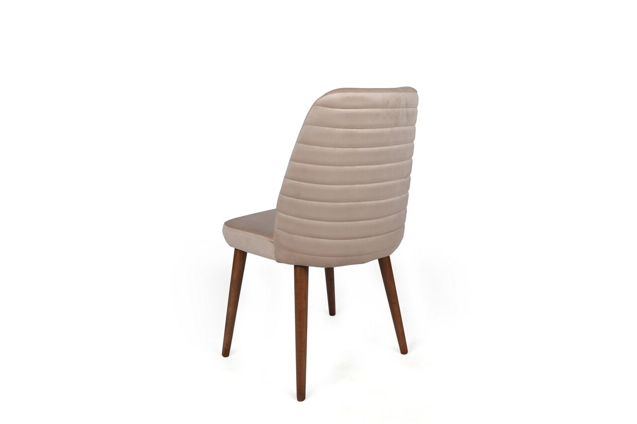 Set de scaune, Nmobb, Tutku-346 V2, Lemn, Crema/Nuca - 2 | YEO