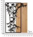Decoratiune de perete Bamboo, Mauro Ferretti, 58x80 cm, fier/MDF, negru/maro