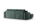 Coltar extensibil stanga 5 locuri, modular, cu lada depozitare, Ella, Micadoni Home, 271x174x94 cm, catifea, petrol