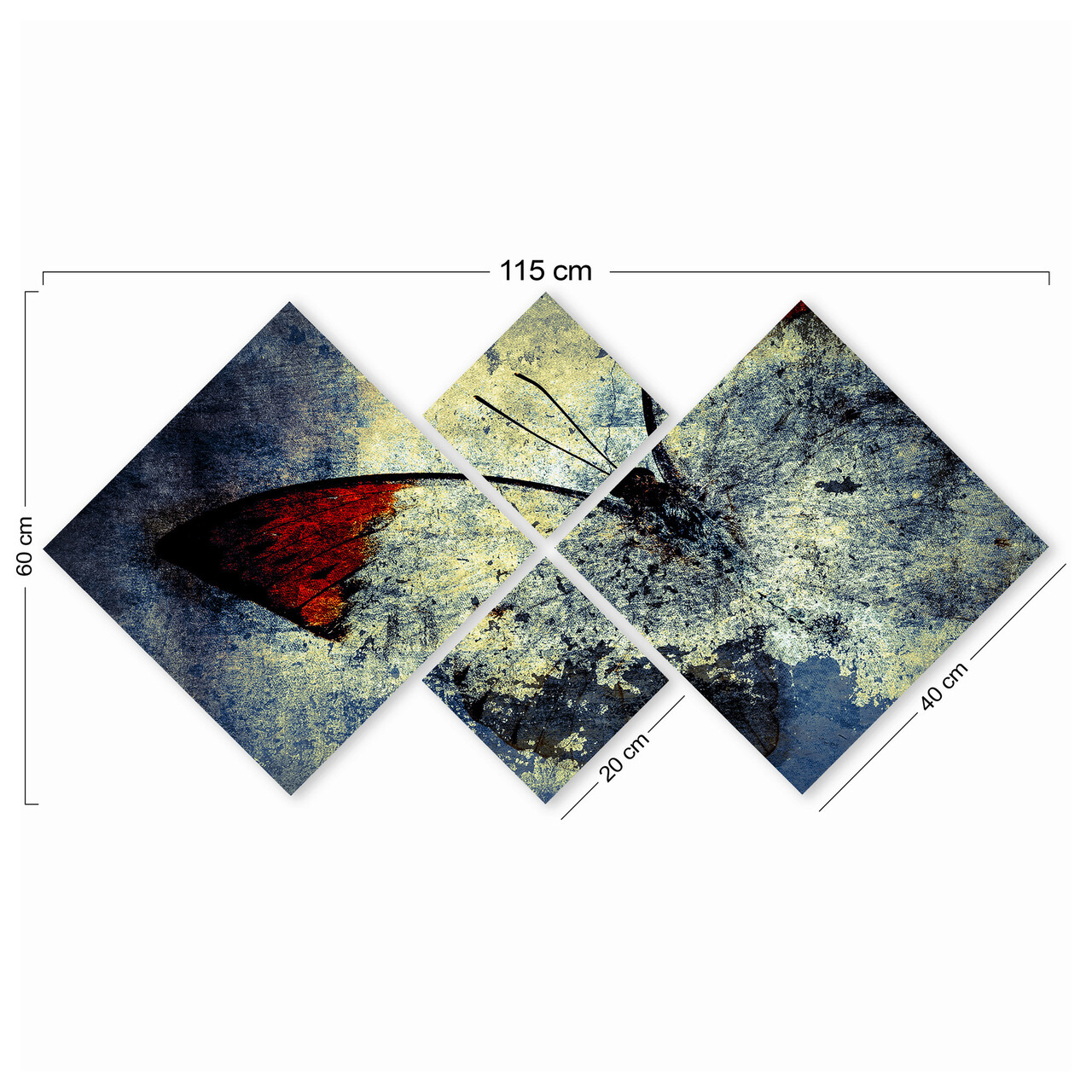 Set 4 tablouri decorative, 4MDF233816548, MDF, Imprimat UV, Multicolor