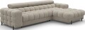 Coltar extensibil dreapta 3 locuri ELTAP, RT-18AU, Felro, 285x181x93 cm, lemn/poliester, bej inchis