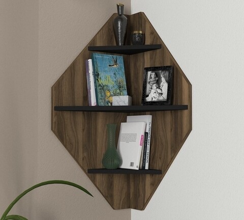 Raft De Perete Bosco, Talon, 40 X 40 X 90 Cm, Walnut/negru Raft De Perete Bosco, Talon, 40 X 40 X 90 Cm, Walnut/negru