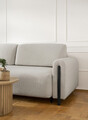 Canapea extensibila 3 locuri, ELTAP, SO-ARC-BL-03JAF, Arcadova, 244x97x97 cm, lemn/poliester, gri/negru