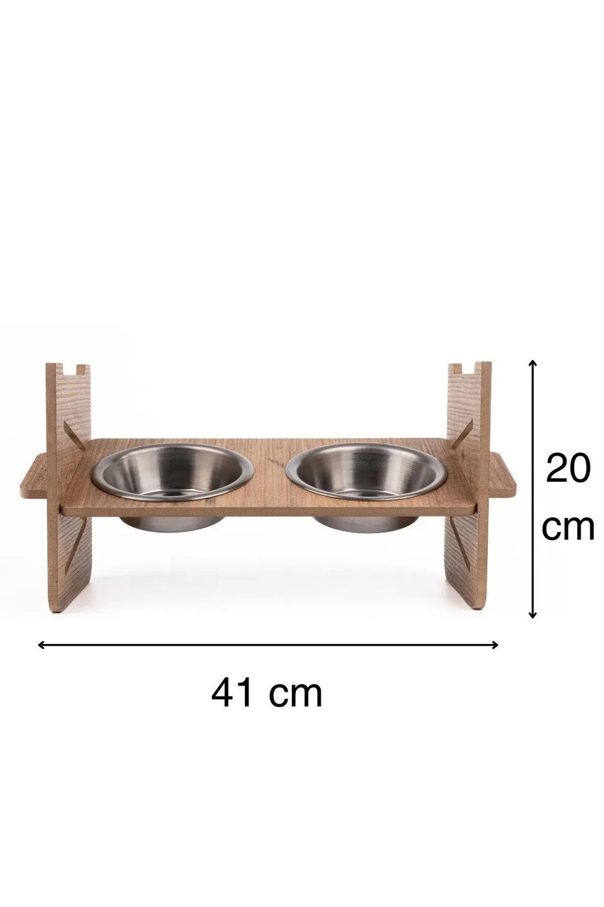 Bol pentru hrana animale de companie, Paws &amp; Whiskers, Apvm5, MDF , Multicolor - imagine 6