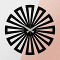 Ceas de perete, Enzoclock - S003, metal, 48 x 48 cm, negru