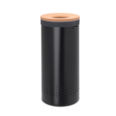 Cos de rufe, Brabantia, Black Cork, 35 L, 30x30x63.5 cm, otel/pluta, negru