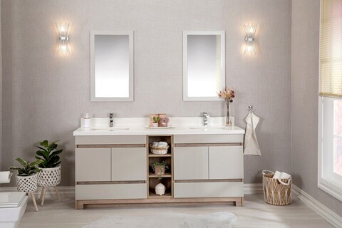 Set mobilier de baie (3 piese), jussara, echo 72, stejar