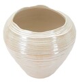 Vaza decorativa Perly Round, Mauro Ferretti, 27x24 cm, ceramica, perla