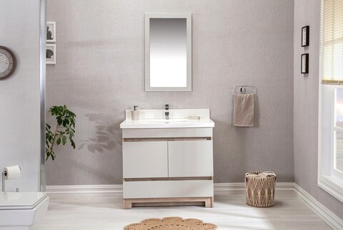 Set mobilier de baie (2 piese), jussara, echo 36, stejar