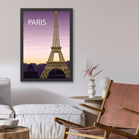 Tablou decorativ, Paris 6 (55 x 75), MDF , Polistiren, Multicolor Colton