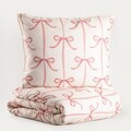 Lenjerie de pat King Size, Vivienne, Homla, 3 piese, 200x220 cm, microfibra din poliester, alb/roz