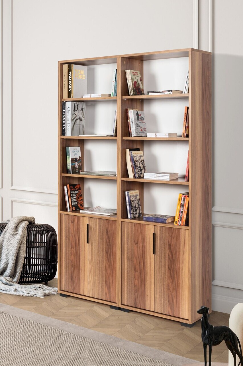 Corp biblioteca, Hanah Home, Evm 8203, 120x187x30 cm, PAL, Maro — imaginea 4