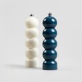 Set 2 rasnite pentru sare/piper Spice Bubble, Homla, 21 cm, lemn/inox/plastic, alb/albastru