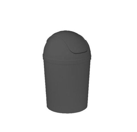 Cos de gunoi classic, jotta, 5 l, plastic, gri inchis