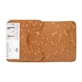 Set 2 covorase de baie, Casa Plastor, Stones, 45 x 73 cm, 37 x 45 cm, poliester/poliuretan/PVC, maro deschis