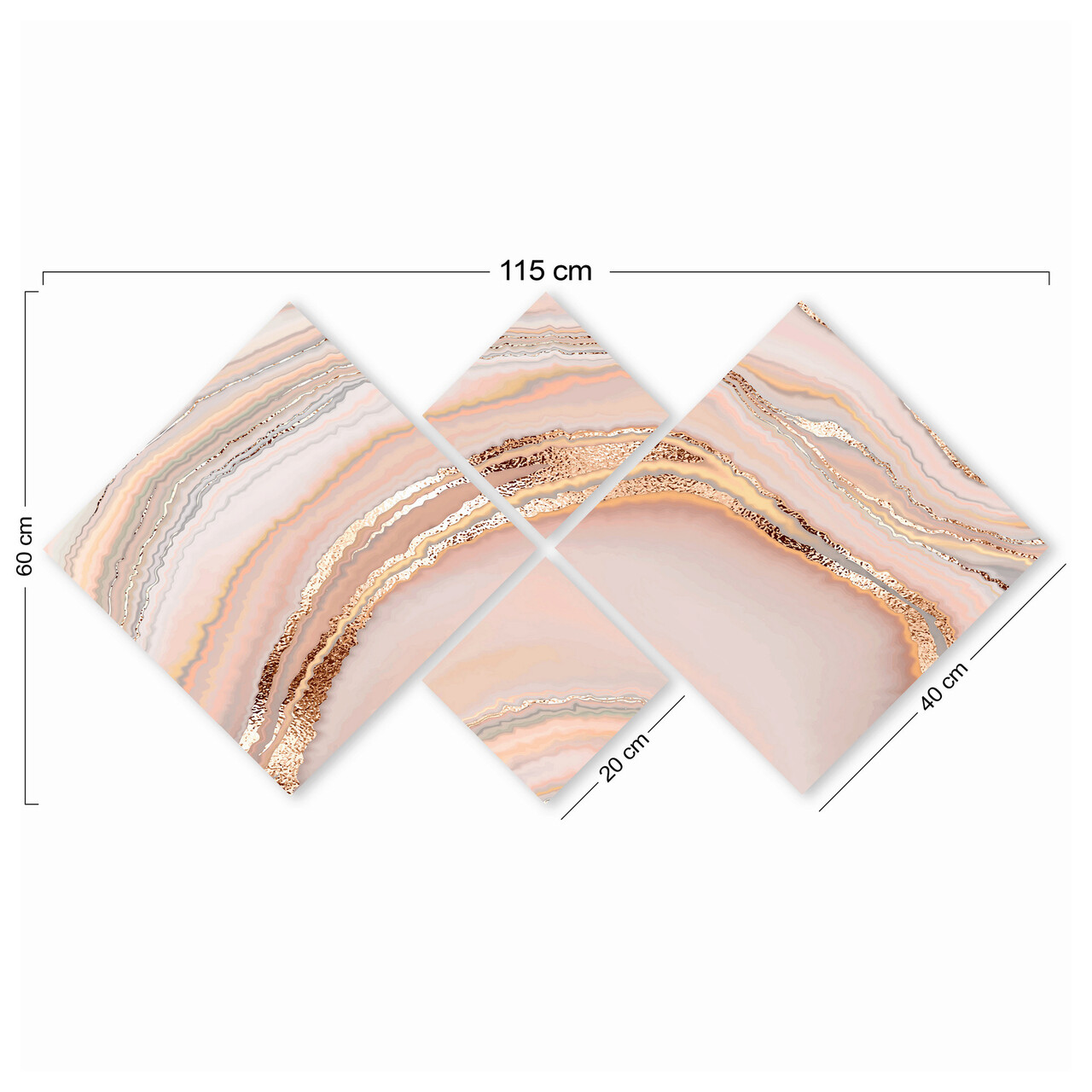 Set 4 tablouri decorative, 4MDF1824275072, MDF, Imprimat UV, Multicolor