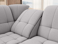 Coltar extensibil stanga 3 locuri ELTAP, LT-04GO, Sado, 272x192x95 cm, lemn/poliester, gri deschis