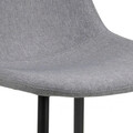 Scaun Fox, Signal, 44x39x86 cm, textil/otel, gri/negru