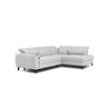 Coltar extensibil dreapta 4 locuri ELTAP, RT-01SAV, Noble, 255x201x100 cm, lemn/poliester, alb