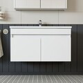 Dulap de baie cu chiuvetă, Hanah Home, 1049, 85x48x45.5 cm, MDF-LAM, Alb mat