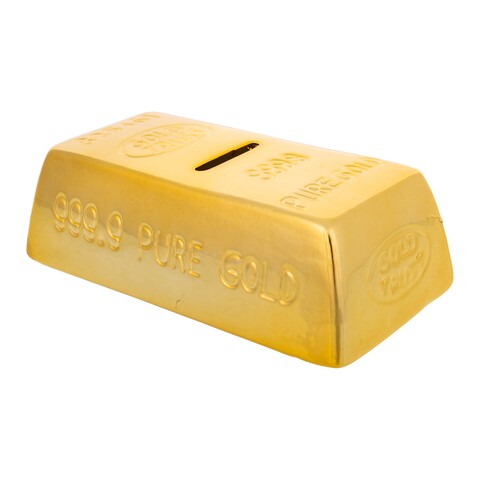 Pusculita Gold Bar, Creaciones Meng, 16 cm, ceramica