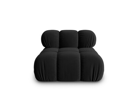 Modul pentru canapea, 1 loc, Bellis-51, Micadoni Home, 94x94x70 cm, catifea, negru
