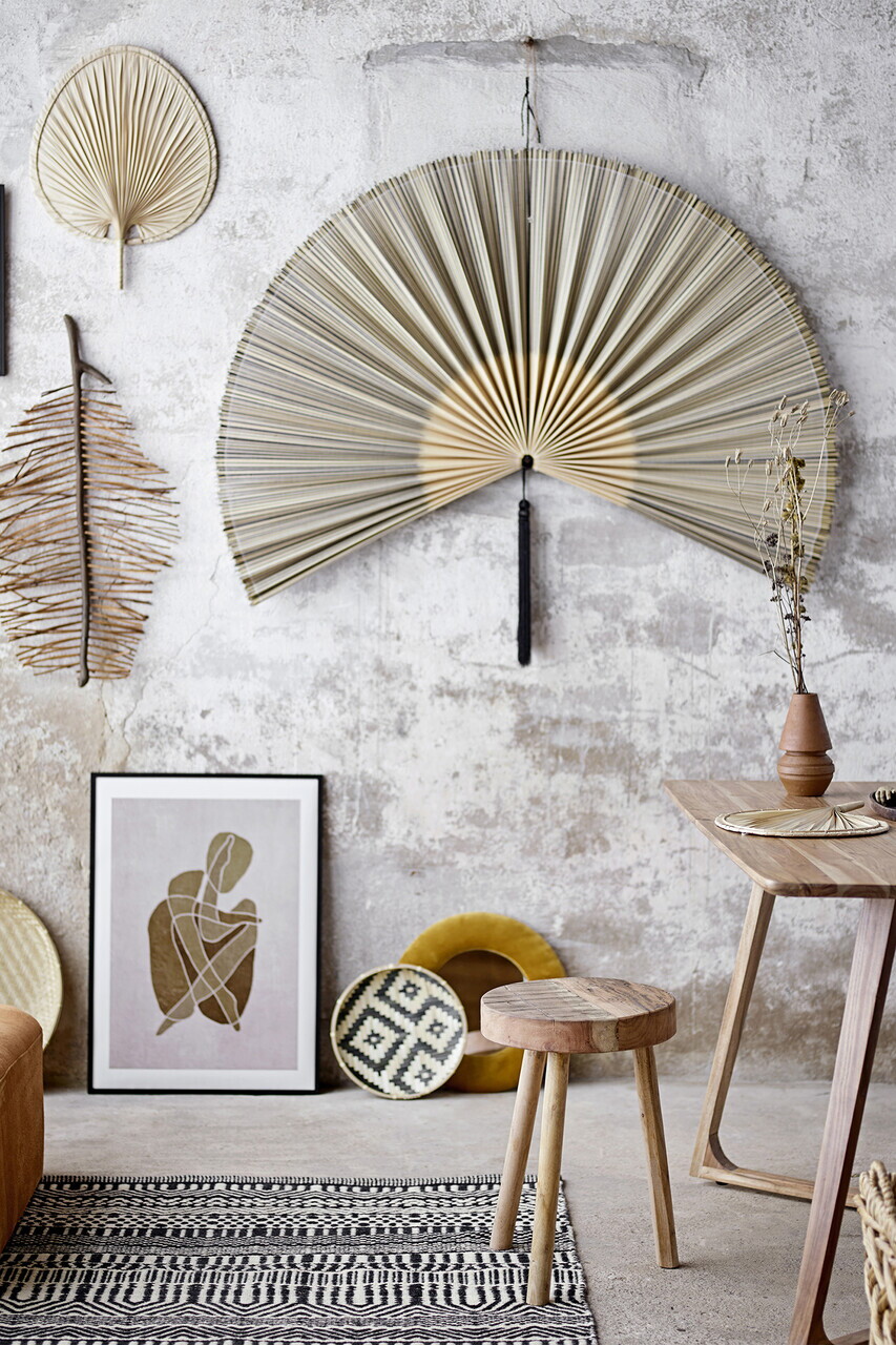 Decoratiune de perete, Bloomingville, Jaime, 150x110 cm, bambus/bumbac, negru - imagine 5