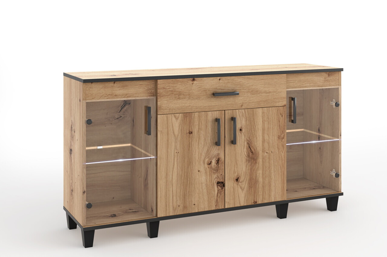 Comoda ADRK, Pola 03, 160x40x90 cm, PAL laminat, artisan — imaginea 2