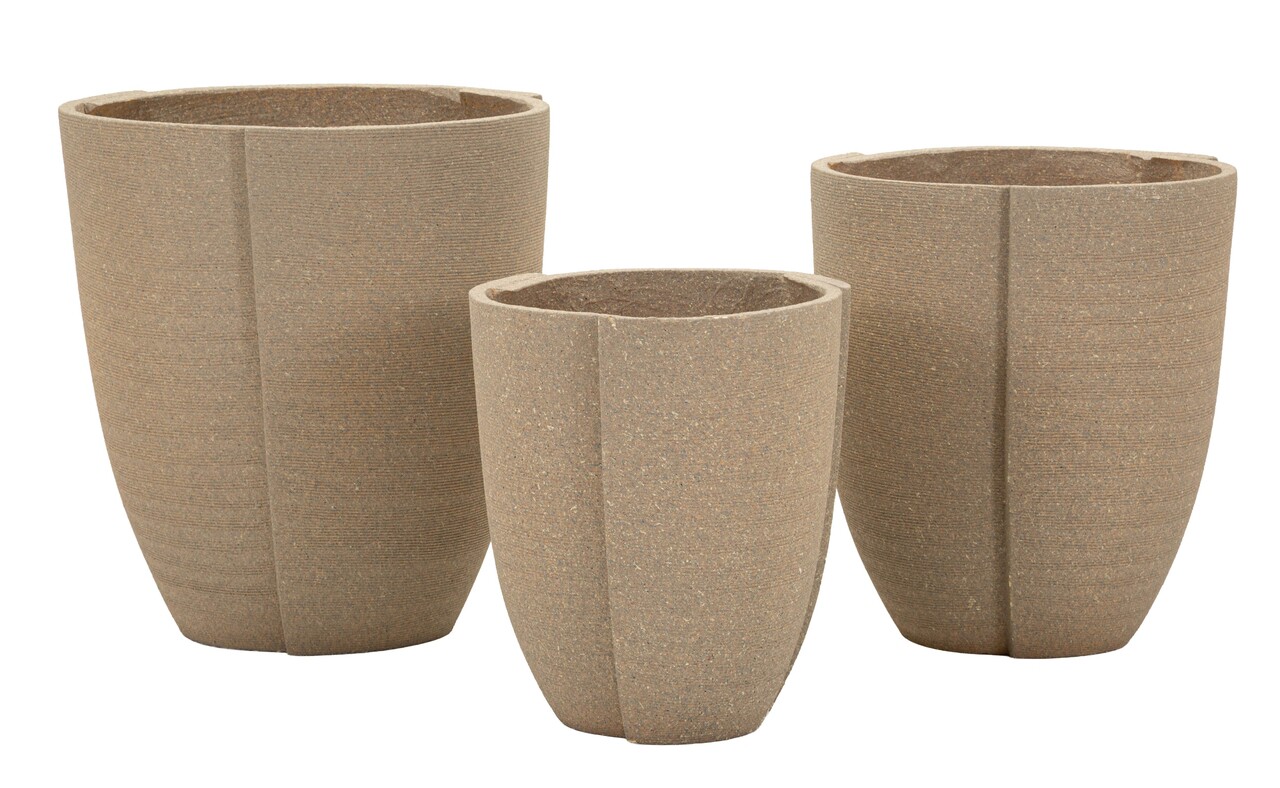 Set 3 ghivece, Mauro Ferretti, Peru Outdoor, 43x47 cm, polirasina, gri - view 5