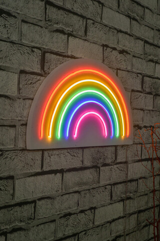 Decoratiune luminoasa led, rainbow, benzi flexibile de neon, dc 12 v, multicolor