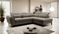Coltar extensibil dreapta 4 locuri ELTAP, RT-18VER, Noble, 255x201x100 cm, lemn/poliester, bej inchis
