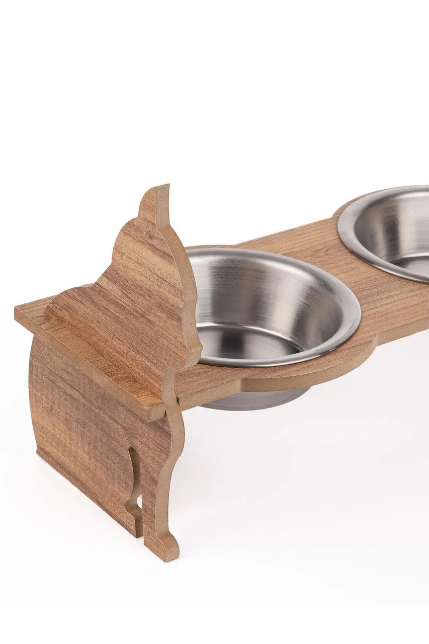 Bol pentru hrana animale de companie, Paws &amp; Whiskers, Apvm8, MDF , Multicolor - imagine 5